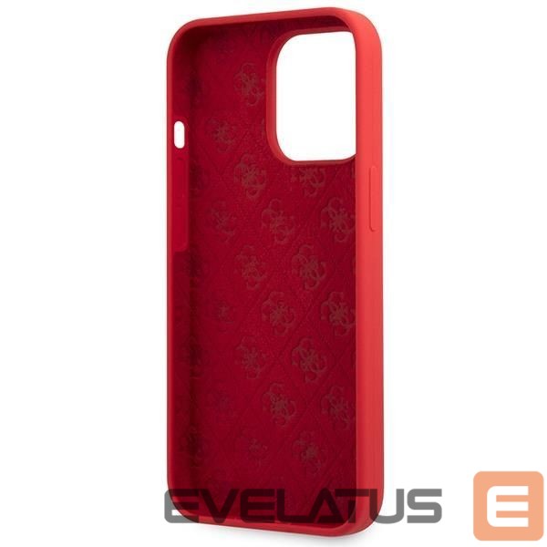 Back panel cover Guess Guess GUHCP13XLSLMGRE iPhone 13 Pro Max 6.7" red/burgundy hard case Silicone Vintage Gold Logo