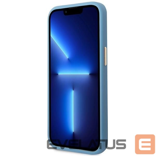 Back panel cover Guess Guess GUHMP14LU4GPRB iPhone 14 Pro 6.1" blue/blue hard case 4G Logo Plate MagSafe