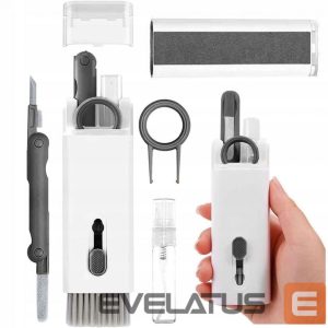 Other Phone Accessory Hurtel  Multifunctional 7in1 cleaning set for headphones and keyboard - gray 
