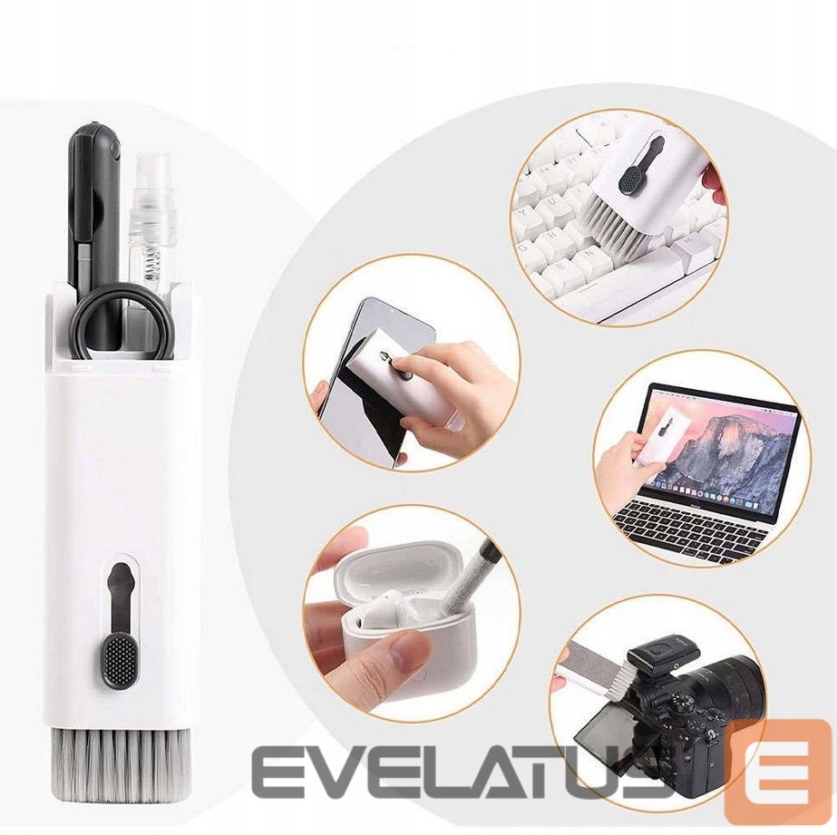Other Phone Accessory Hurtel Multifunctional 7in1 cleaning set for headphones and keyboard - gray