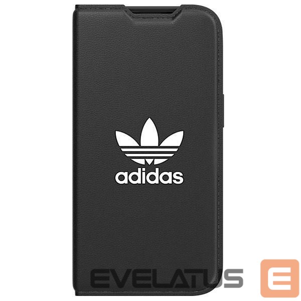 Back panel cover Adidas Adidas OR Booklet Case BASIC iPhone 14 6.1" black/black white 50181