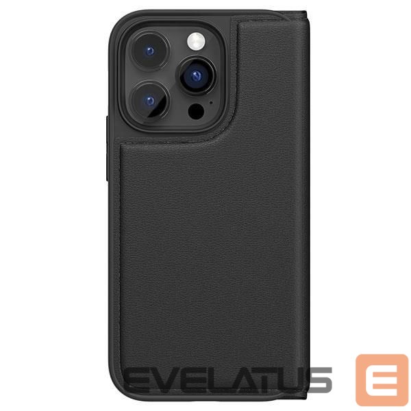Back panel cover Adidas Adidas OR Booklet Case BASIC iPhone 14 Pro 6.1" black/black white 50182
