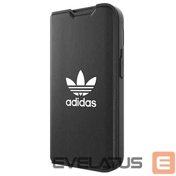 Back panel cover Adidas Adidas OR Booklet Case BASIC iPhone 14 Pro 6.1" black/black white 50182