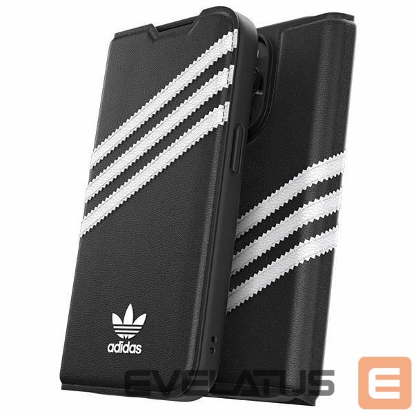 Back panel cover Adidas Adidas OR Booklet Case PU iPhone 14 Pro black/white 50196