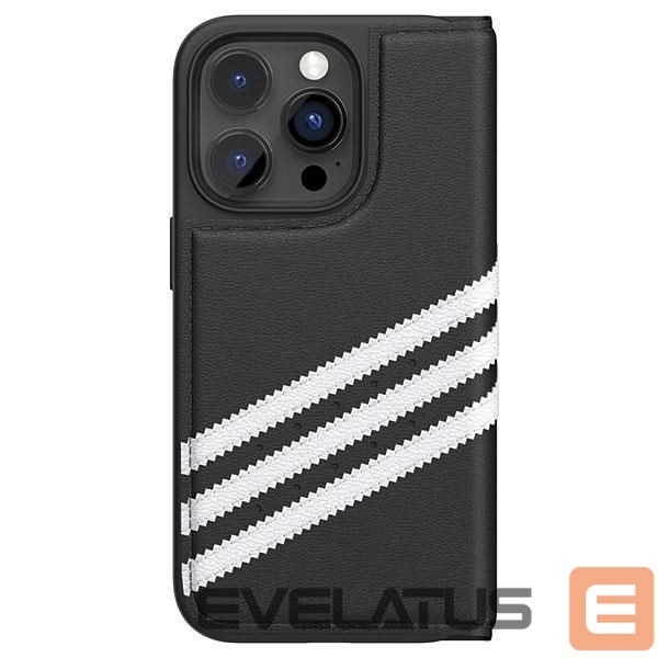 Back panel cover Adidas Adidas OR Booklet Case PU iPhone 14 Pro black/white 50196