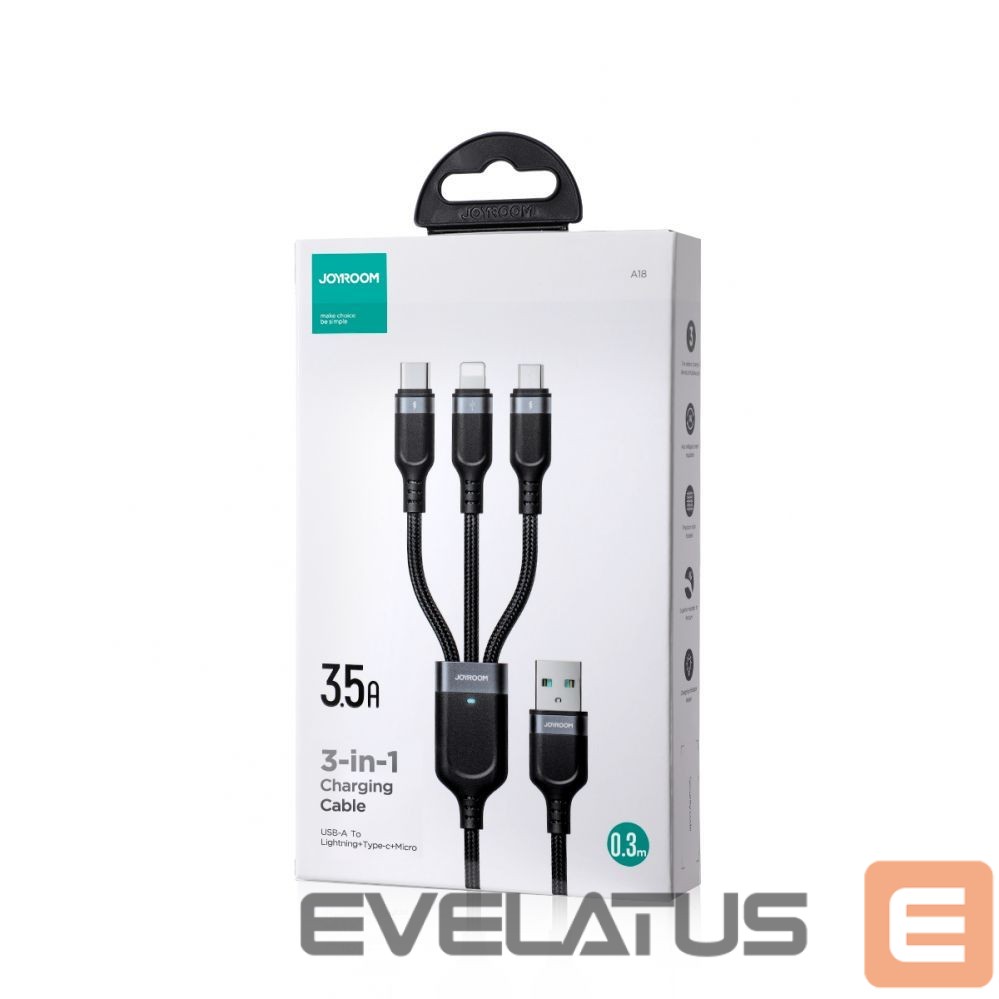 Cable Joyroom Black \ 0.3 m