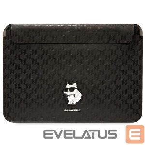 Back panel cover Karl Lagerfeld  Karl Lagerfeld Saffiano Monogram Choupette case for a 16" laptop - black 