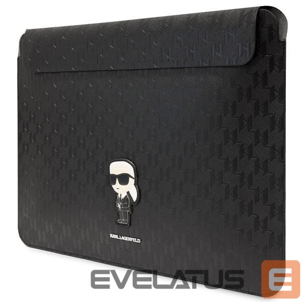 Back panel cover Karl Lagerfeld Karl Lagerfeld Saffiano Monogram Ikonik case for a 16" laptop - black