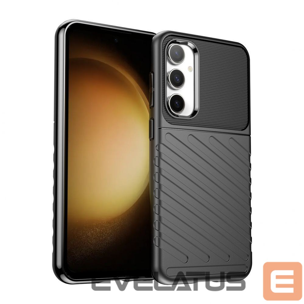 Back panel cover Hurtel - Samsung Galaxy S23 FE Thunder Case - black