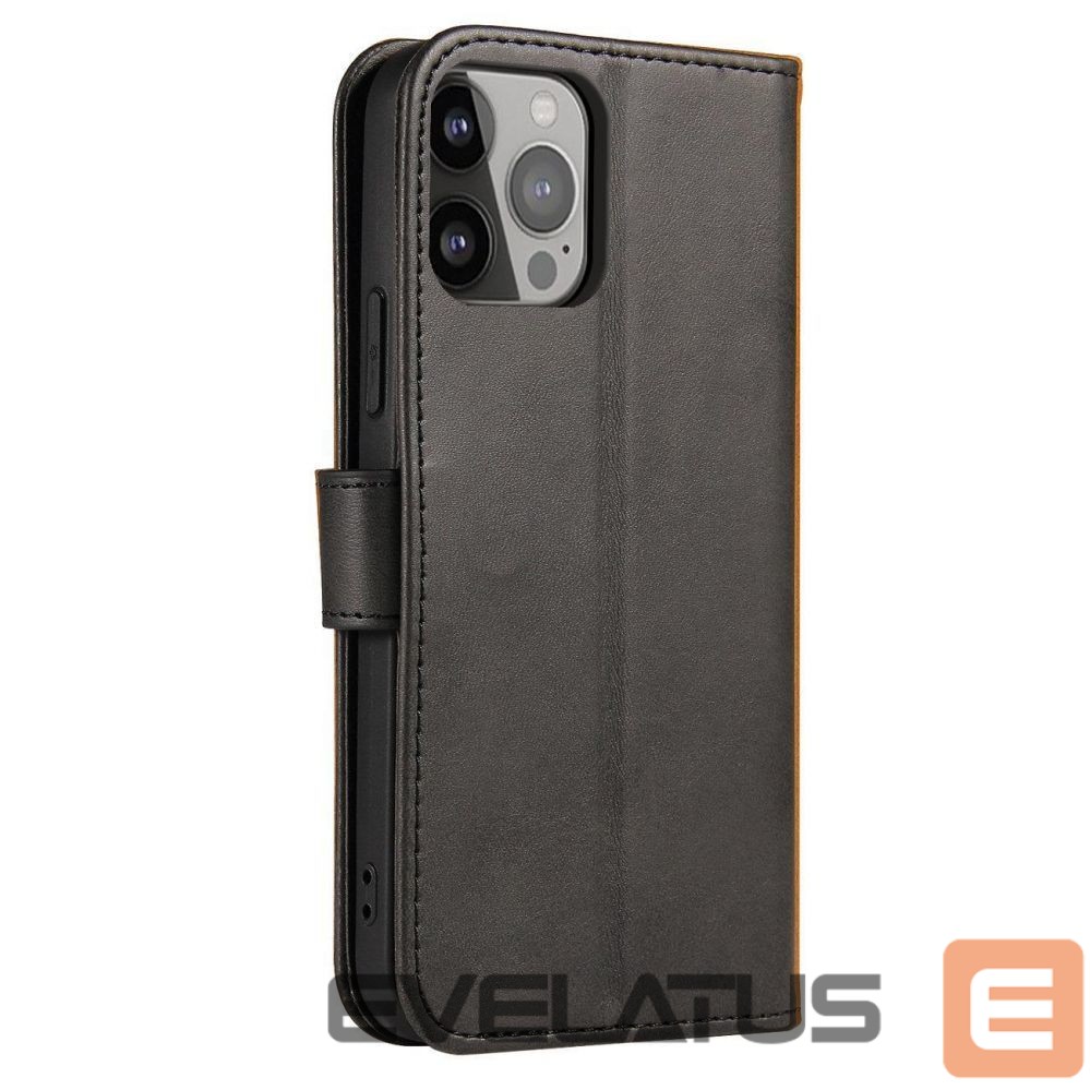 Back panel cover Hurtel Magnet Case with flap and wallet for Tecno Pop 7 - black