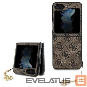 Back panel cover Guess  Guess 4G Charms Collection case for Samsung Galaxy Z Flip 5 - brown 