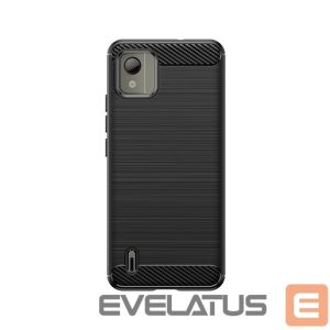 Back panel cover Hurtel  Carbon Case silicone case for Nokia C110 - black 