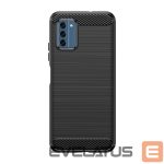 Back panel cover Hurtel  Carbon Case silicone case for Nokia C300 - black 