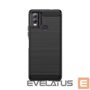 Back panel cover Hurtel  Carbon Case silicone case for Nokia C22 - black 