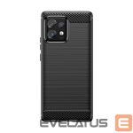 Back panel cover Hurtel  Carbon Case silicone case for Motorola Edge 40 Pro - black 