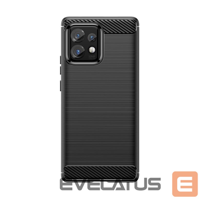 Back panel cover Hurtel Carbon Case silicone case for Motorola Edge 40 Pro - black