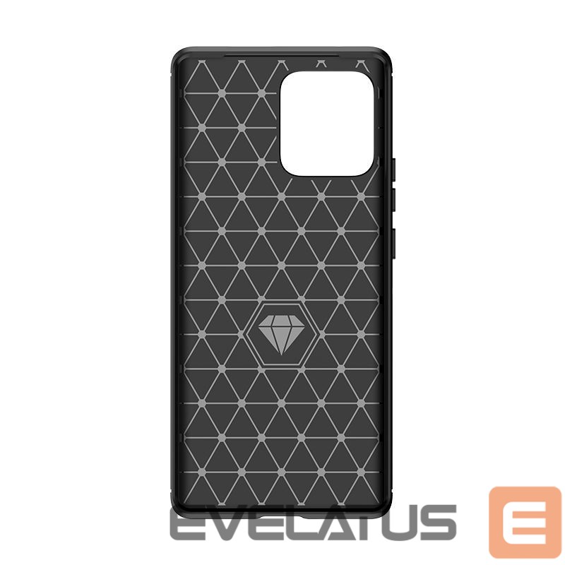 Back panel cover Hurtel Carbon Case silicone case for Motorola Edge 40 Pro - black