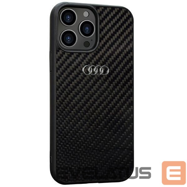 Back panel cover Audi Audi Carbon Fiber iPhone 13 Pro Max 6.7" black/black hardcase AU-TPUPCIP13PM-R8/D2-BK