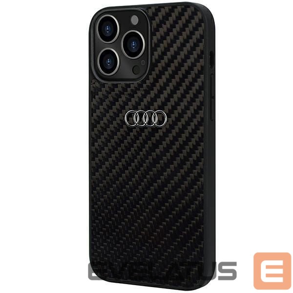 Back panel cover Audi Audi Carbon Fiber iPhone 13 Pro Max 6.7" black/black hardcase AU-TPUPCIP13PM-R8/D2-BK