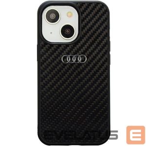 Back panel cover Audi  Audi Carbon Fiber iPhone 14 6.1" black/black hardcase AU-TPUPPCIP14-R8/D2-BK