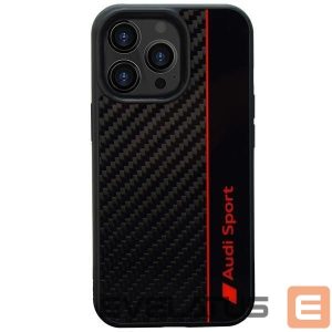 Back panel cover Audi  Audi Carbon Fiber Stripe iPhone 13 Pro Max 6.7" black/black hardcase AUS-TPUPCIP13PM-R8/D1-BK