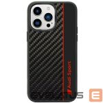 Back panel cover Audi  Audi Carbon Fiber Stripe iPhone 14 Pro 6.1" black/black hardcase AUS-TPUPCIP14P-R8/D1-BK