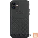 Back panel cover Audi  Audi Genuine Leather iPhone 12/12 Pro 6.1" black/black hardcase AU-TPUPCIP12P-Q8/D1-BK