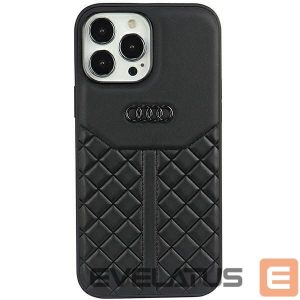 Back panel cover Audi  Audi Genuine Leather iPhone 13 Pro Max 6.7" black/black hardcase AU-TPUPPCIP13PM-Q8/D1-BK
