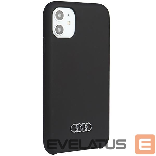 Back panel cover Audi Audi Silicone Case iPhone 11 / Xr 6.1" black/black hardcase AU-LSRIP11-Q3/D1-BK