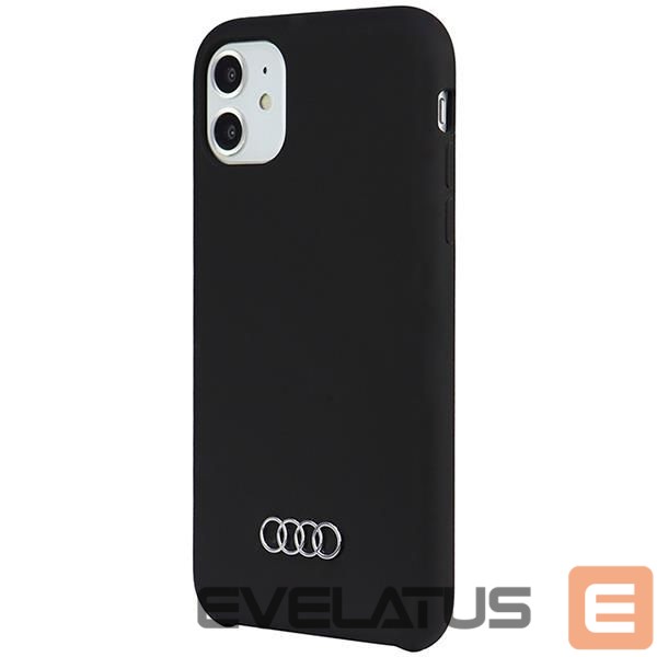 Back panel cover Audi Audi Silicone Case iPhone 11 / Xr 6.1" black/black hardcase AU-LSRIP11-Q3/D1-BK