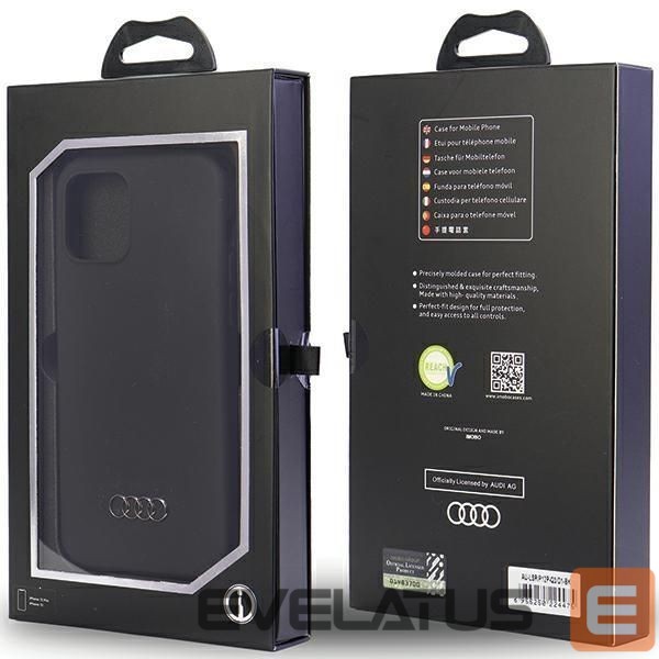 Back panel cover Audi Audi Silicone Case iPhone 12/12 Pro 6.1" black/black hardcase AU-LSRIP12P-Q3/D1-BK