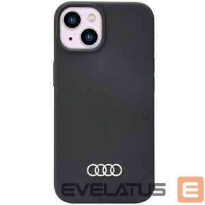 Back panel cover Audi  Audi Silicone Case iPhone 14 6.1" black/black hardcase AU-LSRIP14-Q3/D1-BK