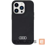 Back panel cover Audi  Audi Silicone Case iPhone 14 Pro Max 6.7" black/black hardcase AU-LSRIP14PM-Q3/D1-BK