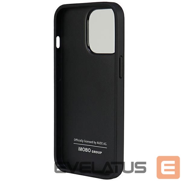 Back panel cover Audi Audi Synthetic Leather iPhone 13 Pro / 13 6.1" black/black hardcase AU-TPUPCIP13P-TT/D1-BK