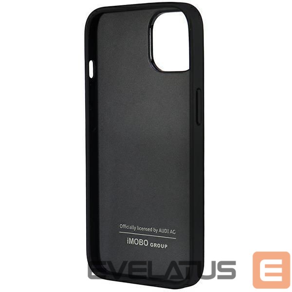 Back panel cover Audi Audi Synthetic Leather iPhone 14 6.1" black/black hardcase AU-TPUPPCIP14-TT/D1-BK