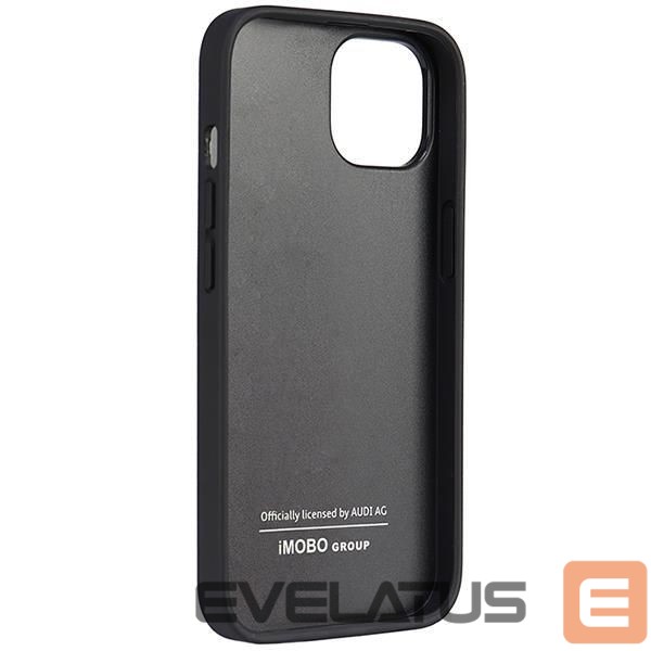 Back panel cover Audi Audi Synthetic Leather iPhone 14 6.1" black/black hardcase AU-TPUPPCIP14-TT/D1-BK