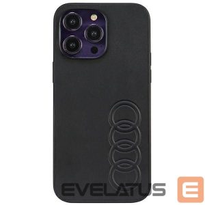 Back panel cover Audi  Audi Synthetic Leather iPhone 14 Pro Max 6.7" black/black hardcase AU-TPUPPCIP14PM-TT/D1-BK
