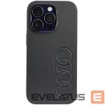 Back panel cover Audi  Audi Synthetic Leather iPhone 14 Pro 6.1" black/black hardcase AU-TPUPPCIP14P-TT/D1-BK