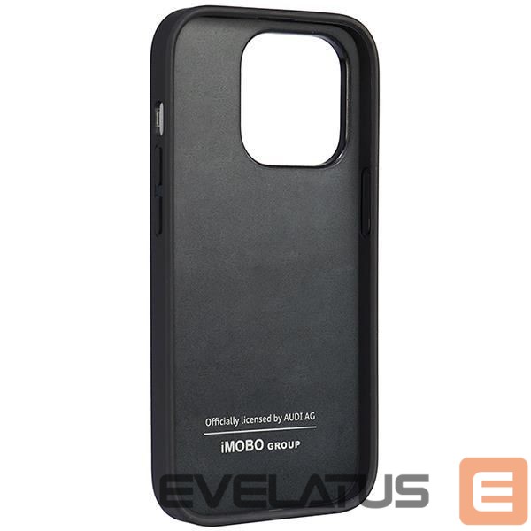 Back panel cover Audi Audi Synthetic Leather iPhone 14 Pro 6.1" black/black hardcase AU-TPUPPCIP14P-TT/D1-BK