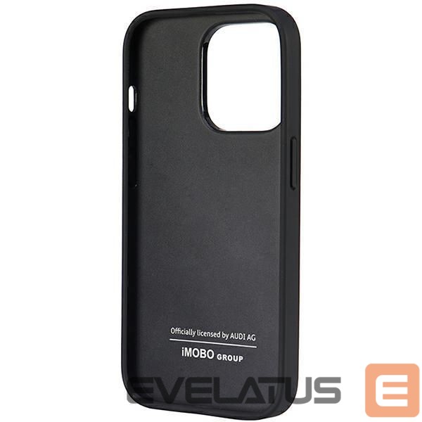 Back panel cover Audi Audi Synthetic Leather iPhone 14 Pro 6.1" black/black hardcase AU-TPUPPCIP14P-TT/D1-BK