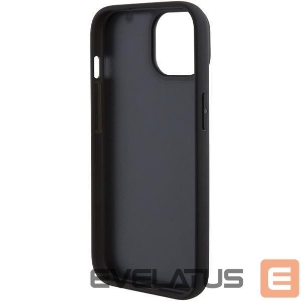 Back panel cover BMW BMW Leather Hot Stamp case for iPhone 15 - black