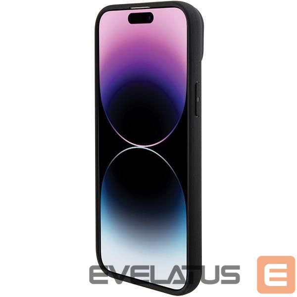 Back panel cover BMW BMW Leather Hot Stamp case for iPhone 15 - black