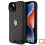 Back panel cover Ferrari  Ferrari Twist Metal Logo case for iPhone 15 Plus - black