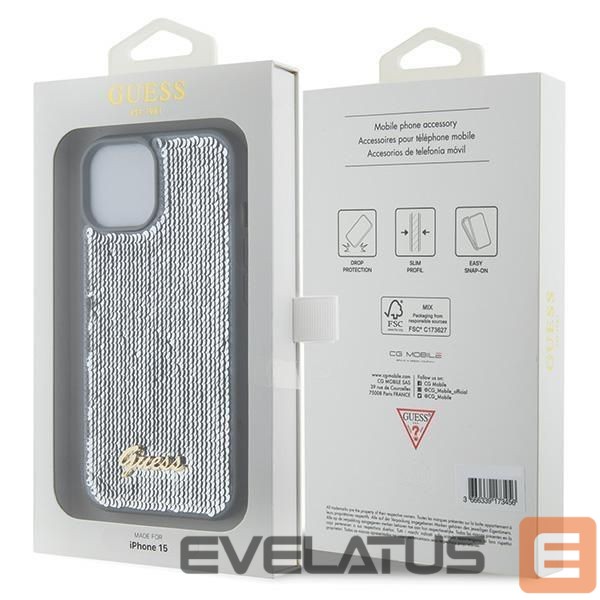 Back panel cover Guess Silver