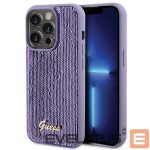 Back panel cover Guess  Guess Sequin Script Metal case for iPhone 15 Pro Max - purple 