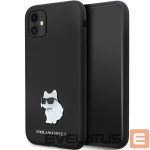 Back panel cover Karl Lagerfeld  Karl Lagerfeld KLHCN61SMHCNPK case for iPhone 11 / Xr - black Silicone C Metal Pin 