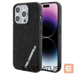 Back panel cover Karl Lagerfeld  Karl Lagerfeld 3D Rubber Multi Logo case for iPhone 15 Pro - black 