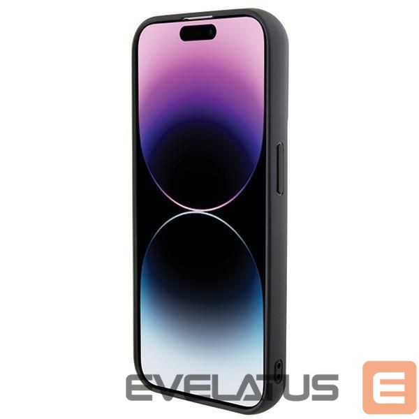 Back panel cover Karl Lagerfeld Karl Lagerfeld 3D Rubber Multi Logo case for iPhone 15 Pro - black