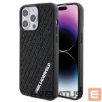 Back panel cover Karl Lagerfeld  Karl Lagerfeld 3D Rubber Multi Logo case for iPhone 15 Pro Max - black 