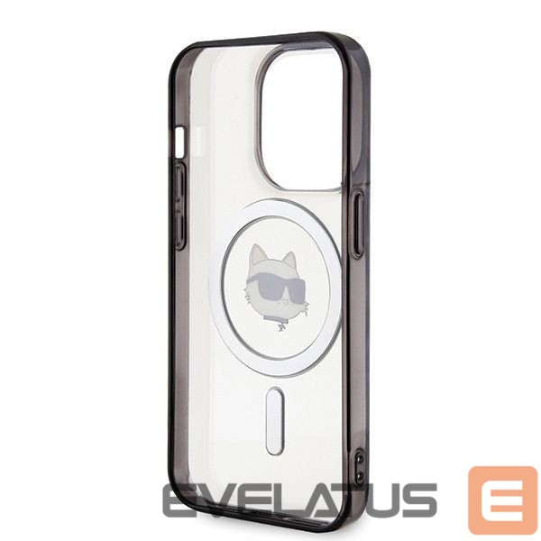Back panel cover Karl Lagerfeld Karl Lagerfeld IML Choupette's Head MagSafe case for iPhone 15 Pro - transparent